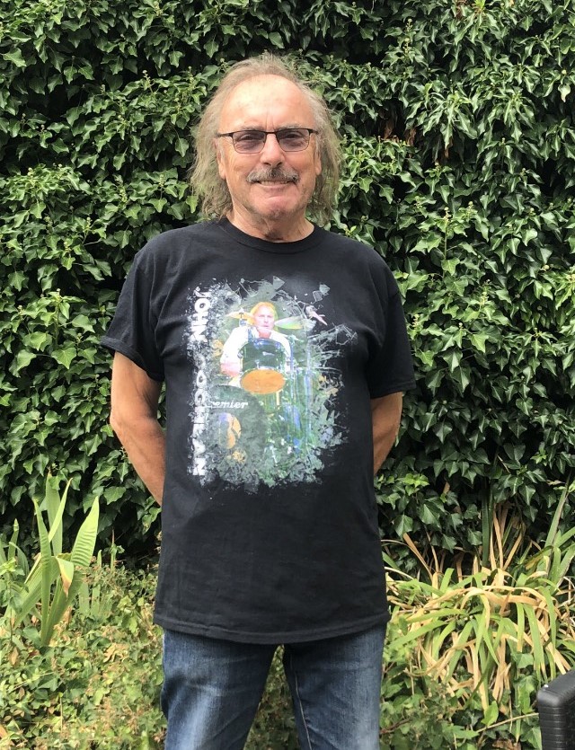 John Coghlan in his new tee-shirt